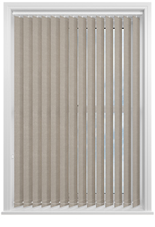 Flori Faux Suede (Blackout), Latte - Vertical Blind